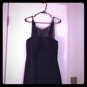 Alfred Angelo full length navy dress